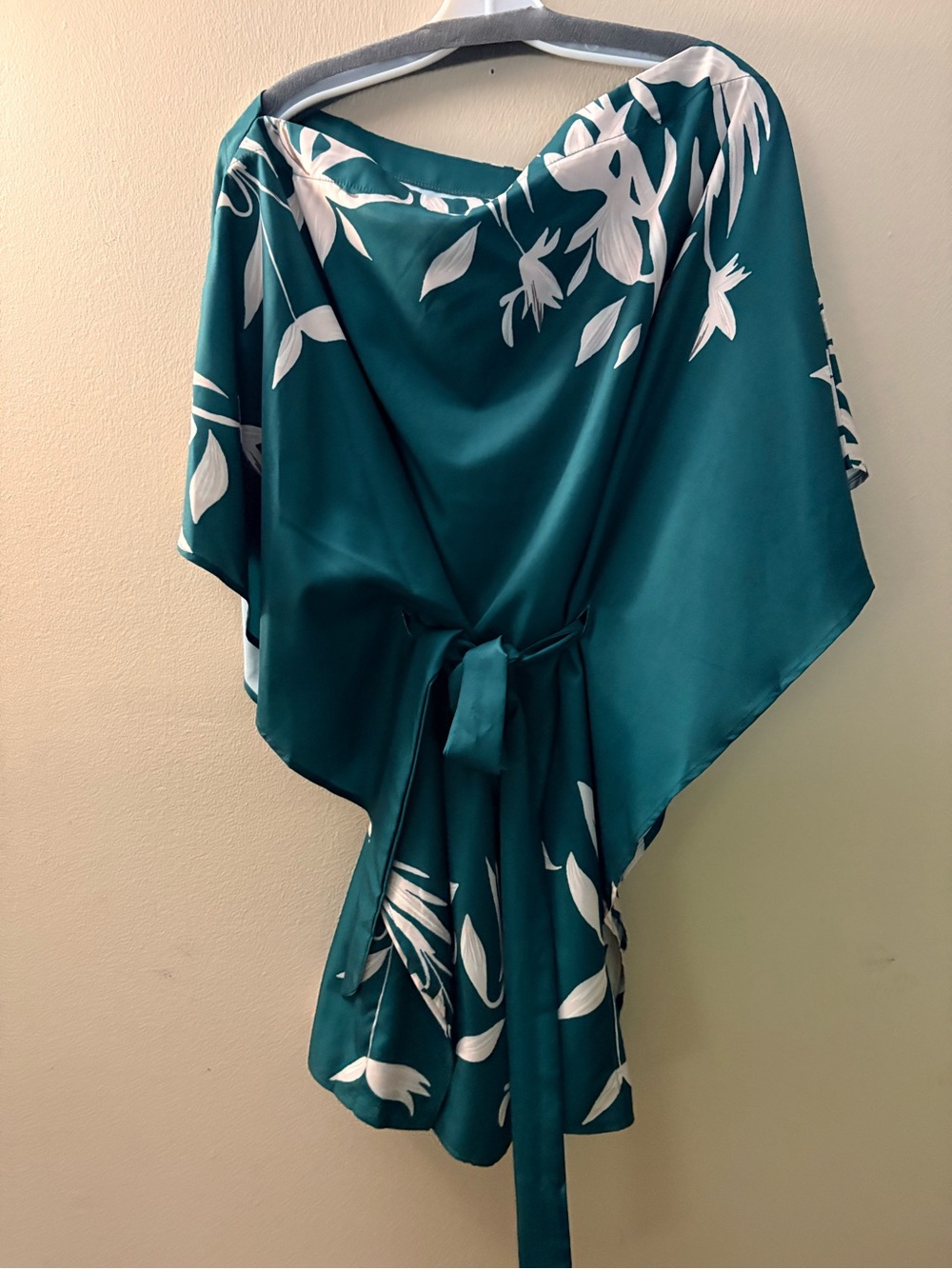 Cupshe Teal & White Floral Mini Dress